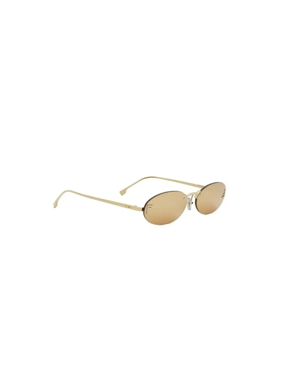 New FENDI Women's Sunglasses Metal Frame FIRST CRYSTAL FE4075US 30L 54 Gold Oval
